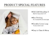 MammaYo Razzai 500 GSM Winter Comforter Premium Collection Quilted Comforter (90" x 100" Inches/228cm x 254cm) - Double Bed Comforter|White| Microfibre, lightweight