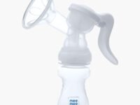 Mee Mee Advanced Manual Breast Pump - 180° Rotating Handle, BPA-Free, Soft Silicone Shield, Overflow Preventer Silica Gel Cup, Soothing Massage, Easy-to-Use Breastfeeding Mothers (White)
