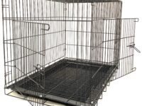 MidWest Homes For Pets Spandex Midwest Metal, Plastic, Black Dog Crates 42 Inch Cage Kennel Spacious And Secure (3.5 Feet) Length-108 Cm X Width-75 X Height-72 Cm
