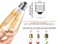 Mufasa 4-Watts e27 Screw Base 14cm LED Edison Vintage Antique Glass Light Bulb Decoration, Pendant Lamps, Chandeliers Yellow;Amber Light (Pack of 4)