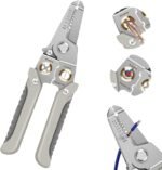 Multifunction Wire Plier Tool, 6 in 1 Multi-Functional Wire Splitting Pliers, Electrical Stripping Tool for Electric Cable Stripping Cutting Cable Stripper and Crimping