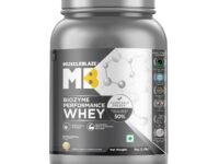 MuscleBlaze Biozyme Performance Whey Protein Powder, French Vanilla Creme (1kg / 2.2lbs) | 25g Protein Per Scoop | Clinically Tested 50% Higher Protein Absorption