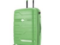 Nasher Miles Paris Hard-Sided Polypropylene Check-In Luggage Avacado Green 28 Inch|75 Cm 8 Wheels Spinner Large Trolley Bag for Travel Suitcase