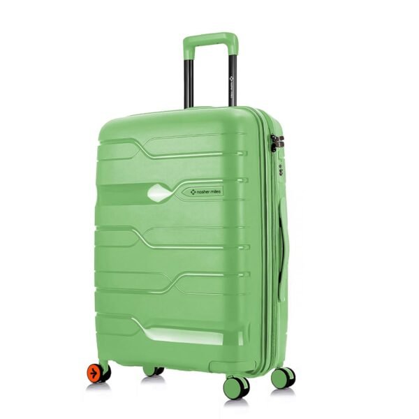Nasher Miles Paris Hard-Sided Polypropylene Check-In Luggage Avacado Green 28 Inch|75 Cm 8 Wheels Spinner Large Trolley Bag for Travel Suitcase