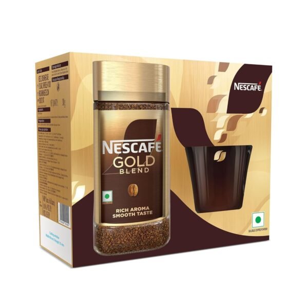 Nescafe Gold Instant Coffee Powder | Premium Imported Coffee | Freeze Dried | Rich & Smooth Taste | with Free Signature Mug | 200g, Jar