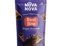 Nova Nova Best Bite Choco Filled Cones - Pack of 2 | Belgian Chocolate | 100% Eggless | No Added Preservatives (100g)