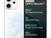 Oppo Reno14 5G (Pearl White, 8GB RAM, 256GB Storage) with No Cost EMI/Additional Exchange Offers