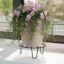 Orion | Round Plant Stands for Balcony Rust Proof Flower Pot Stand Galvanized Metal with 7 Layer Coating (Set of 1)