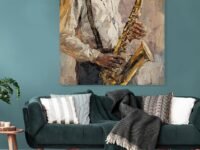 PAPER PLANE DESIGN Abstract Canvas Wall Art Large Size for Living Room Bedroom Modern Paintings Picture Artwork Home Decoration. (24 x 24 Inches)