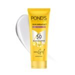 POND’S Sun Miracle SPF 50 PA+++ Crème Gel Sunscreen -Protect & Bright, With 3% Niacinamide, Fade Dark Spots in 4 Weeks, Lightweight, No White Cast 12g
