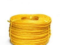 PP Twisted Rope | 6mm × 30 Meter | Heavy Duty Plastic Rope for Cloth Line | Household | Outdoor | Construction & Agriculture | Yellow | Strong Multi-Purpose Utility.