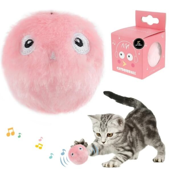 PSK PET MART Cat Toys Balls - Sound Cat Enrichment Toys - Stuffed Cat Toy for Indoor Cats, Fluffy Interactive Cat Kicker, Animal Sounds, Exercise Toy Hunting