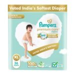 Pampers Premium Care Pant Style Baby Diapers | Extra-Large (XL size) | 36 Count | Voted India's Softest | All-in-1 with 360 Cottony Softness Diapers | 12-17kg