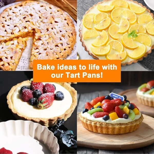 Pie, Tart, Quiche Pans Pie Dish Removable Bottom - 8 Inches