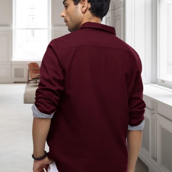 Pinkmint Men's Solid Shirt | Soft Cotton Blend | Casual Shirt | Plain | Full Sleeve - Regular Fit (Available in Plus Size)