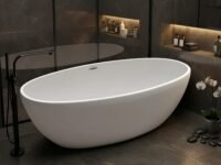 Plantex Acrylic Freestanding Bathtub For Bathroom/Bath tub for Adults/Deep Soaker Bathtub with Overflow,Popup and Drain Pipe (BSM-223-White -1700mm)