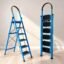 Plantex Premium 6 Step Ladder/Steel Ladder for Home Use/Wide Anti Skid Step Ladder/Non-Slip Handgrip(Blue & Black)