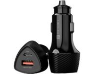 Portronics 51W Car Power 16 Fast Car Charger with Dual Output, 51 Watts Total (18W USB + 33W Type C PD), Fast Charging, Adapter for iPhone & Android Smartphones and Tablets (Black)