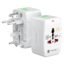 Portronics Juicemate Go Universal Travel Adapter with 6A AC Socket Output,Universal AC Socket, All in One International Travel Fast Charging Adapter,Suitable for 180+ Countries US,UK,EU,AUS,Etc(White)