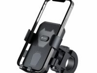 Portronics Mobike 4 Bike Phone Mount with 360° Rotational, Strong Hold for Bicycle, Motorcycle Compatible with 4.7 to 6.8 inch Devices(Black)