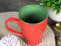 Premium Ceramic Coffee Mugs Set of 1 (330 ml) | Gloss Finish Tea & Coffee Cups | Microwave & Dishwasher Safe | Designer Ruby Grove Drinkware for Home, Office & Gifting