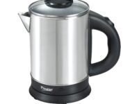 Prestige 1.7L PKGSS Stainless Steel Electric Kettle | 1350 Watts | Glass Lid with heat resistent handle | Single Touch lid locking |Automatic Cut Off | Silver