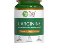 Pure Nutrition L-Arginine 1500mg - 60 Veg Capsules | with Green Coffee, Seaweed & Beetroot Extract | Boosts Muscle Growth, Stamina, Heart Health & Blood Circulation | Energy & Endurance Supplement for Men & Women