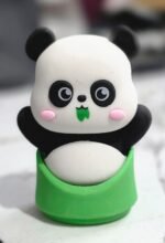 REPLEX 3D Space Theme Erasers for Kids - Rocket, Astronaut, Spaceship, UFO & Planet Puzzle Erasers | Fun School Supplies, Party Favors, Birthday Return Gifts- Pack of 1 (Panda Stand)