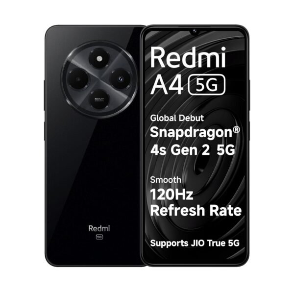 Redmi A4 5G (Starry Black, 6GB RAM, 128GB Storage) | Segment Largest 6.88in 120Hz | 50MP Dual Camera | 18W Fast Charging | Charger in The Box