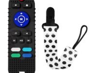 Remote Control teether Black | for 3+ Months Baby | Helps Biting Skills Development | Teething Toys for Babies and Toddlers (Black)