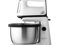 SHARP Stand Mixer EM-S34N-W (300W), 5-Speed, Turbo Mode, 3.4L SS Bowl, Multiple Hooks for Whisking and Dough Making