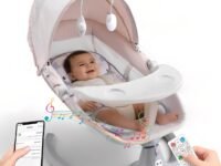 SOFTIES Electric Baby Swing Cradle Automatic Rocker | Cradle for Newborn Baby 0–12 Months | Baby Sleeping Swing | Automatic Electric Cradle for Infants
