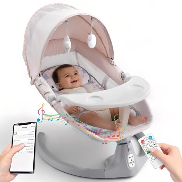 SOFTIES Electric Baby Swing Cradle Automatic Rocker | Cradle for Newborn Baby 0–12 Months | Baby Sleeping Swing | Automatic Electric Cradle for Infants
