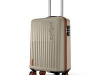 Safari Astra Neo 8 Wheels 56cm Cabin Size Trolley Bag, Hard Case Polycarbonate, 360 Degree Wheeling Carry-on Luggage for Men & Women, Travel Bag, Suitcase for Travel, Trolley Bag for Travel, Champagne
