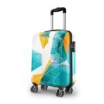 Safari Luma Neo 8 Wheels 55cm Cabin Size Trolley Bag, Hard Case Printed Polycarbonate, 360 Degree Wheeling Carry on Luggage for Men & Women, Suitcase for Travel, Trolley Bags for Travel, Multicolour