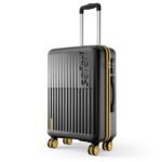 Safari Medium Astra Neo 8 Wheels 66cm Size Check-in Trolley Bag, Hard Case Polycarbonate, 360 Degree Wheeling Luggage for Men & Women, Travel Bag, Suitcase for Travel, Trolley Bags for Travel, Black