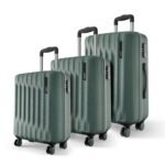 Safari Ray Neo 8 Wheels Set of 3 Trolley Bags, Hard Case Polycarbonate 360 Degree Wheeling Carry on & Check-in Luggage for Men & Women, Suitcase for Travel, Trolley Bags for Travel, Sage Green