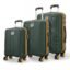 Safari Thorium Neo 8 Wheels Set of 3 Trolley Bags, Hard Case Polycarbonate, 360º Wheeling Carry on & Check-in Luggage for Men & Women, Suitcase for Travel, Trolley Bags for Travel, Dusk Green