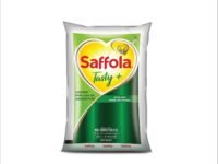 Saffola Tasty + Refined Cooking oil | Blended Rice bran & Corn oil | 50% More Oryzanol | 820 g Litre