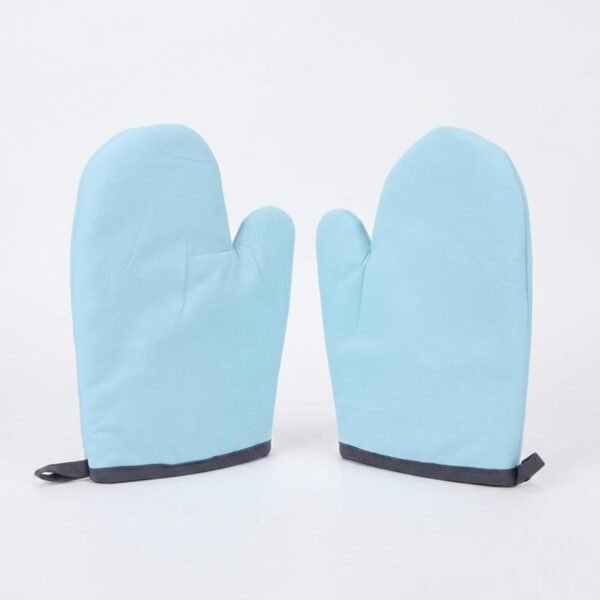 Sakoraware Cotton Padded Heat Proof Microwave Baking Oven Gloves Kitchen for Cooking, Oven Gloves Heat Proof, Set of 2, Baking Items (Blue)