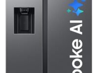 Samsung 633 L, 3 Star, Frost Free, Double Door, Convertible 5-in-1 Digital Inverter, Side By Side Refrigerator with AI, WiFi & Water & Ice Dispenser (RS78CG8543S9HL, Silver, Refined Inox)