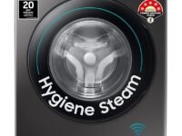 Samsung 8 kg, 5 star, AI Control, AI Eco Bubble, Wi-Fi, Digital Inverter, Motor, Fully-Automatic Front Load Washing Machine (WW80T504DAX1TL, Hygiene Steam, Inox)