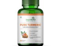 Simply Herbal 800 MG Turmeric Curcumin & Piperine Extract Capsules for Immunity | Immunity Boosters Capsule for Adults | Good for Skin & Joint Pains | Natural and Pure Curcuminoids Capsule, Pack of 1