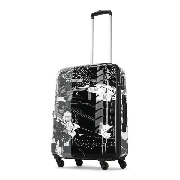 Skybags Medium Acrylonitrile Butadiene Styrene (Abs) Trooper Check-in Size Hard Luggage (65Cm) | Luggage Trolley with 4 Spinner Wheels and Resettable Combination Lock | Black