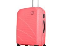 Skybags Streax | Check-in Trolley Bag, 76 Cm, Large Hardside Luggage | 8 Wheels, Combination Lock | Polypropylene | Suitcase for Travel | 5 Year International Warranty | Coral
