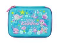 Smily Single Compartment Hardtop Pencil Case for Kids | Durable Zipper Pencil Box with Mesh Compartments & Pen Slots | Cute School Stationery Organizer – 22x4.2x15 cm