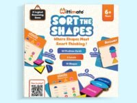 Sort The Shapes | Logical Reasoning Games Kids 6 Years | 10 Colorful Shapes and 30 Smart Cue Cards | Game for Kids Birthday Return Gift