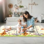 StarAndDaisy Baby Mats for Floor/Play Mat for Babies, Infants & Toddlers with Double Sided Water Proof/Baby Play Mat for Kids Reversible & Rollable Design