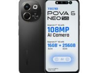 TECNO POVA 6 NEO 5G (Midnight Shadow, 8GB+256GB) | Advanced AI Features | 108MP Ultra Clear AI Camera | D6300 Powerful Processor | 5 Year Lag Free Fluency | 5000 mAh Battery | InBuilt Infrared and NFC