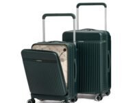 THE ASSEMBLY Polycarbonate Luggage Set Of 2 Premium Cabin & Check-In Spinner Trolley Bags With Wide Handle & Noise-Free Wheels In-Built Tsa Lock, 25.50 Cm, H-65 Cm, Green